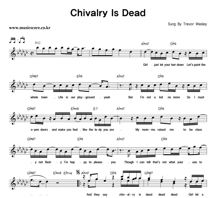 Trevor Wesley Chivalry Is Dead Ǻ