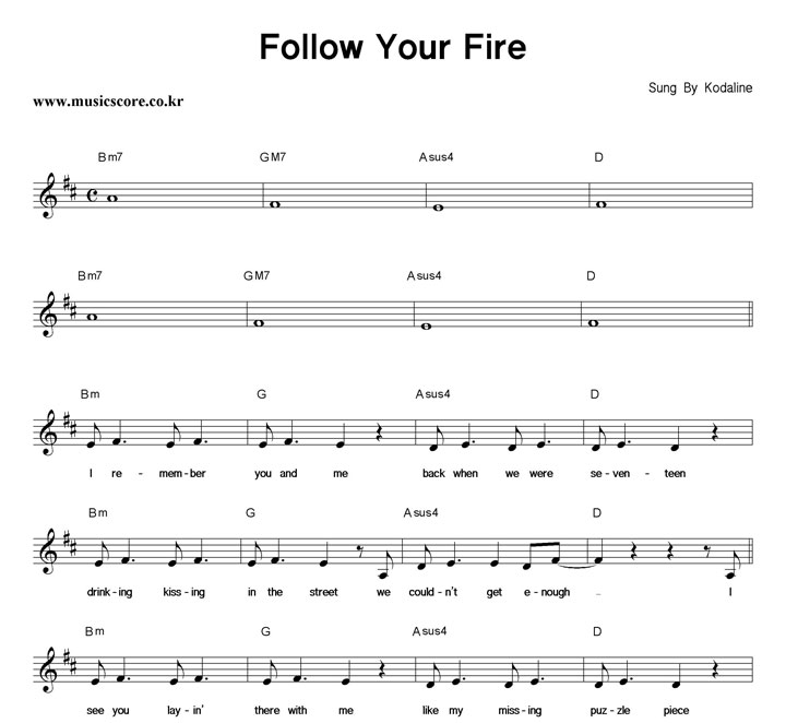 Kodaline Follow Your Fire Ǻ