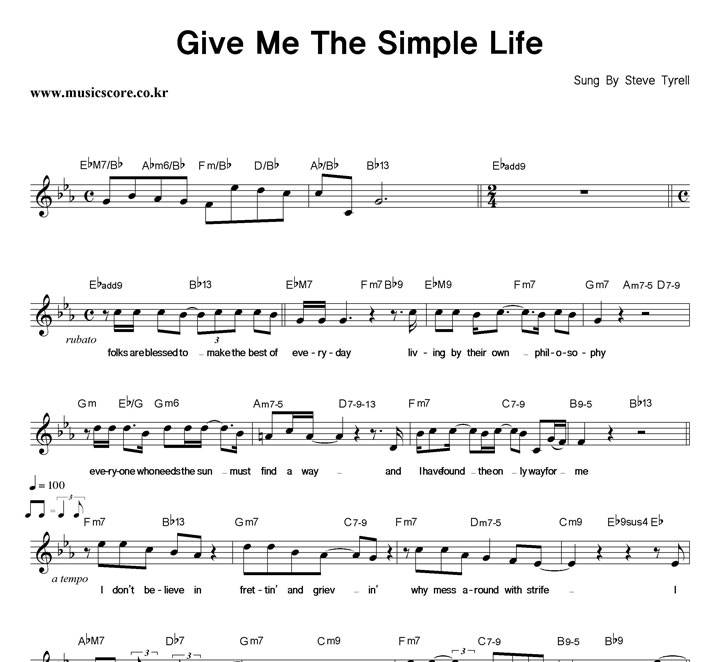 Steve Tyrell Give Me The Simple Life Ǻ