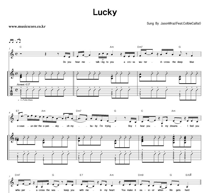 Jason Mraz Lucky (Feat.Colbie Caillat)  Ÿ Ÿ Ǻ