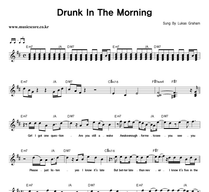 Lukas Graham Drunk In The Morning Ǻ
