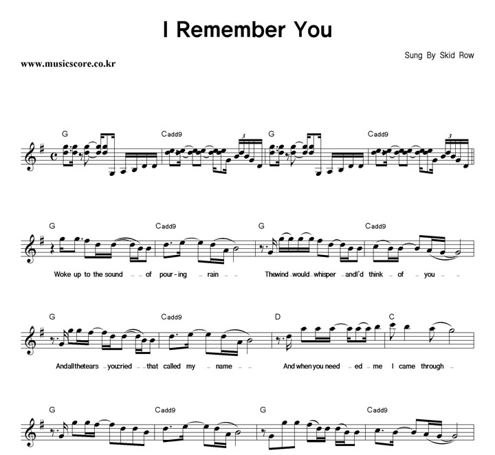 Skid Row I Remember You Ǻ