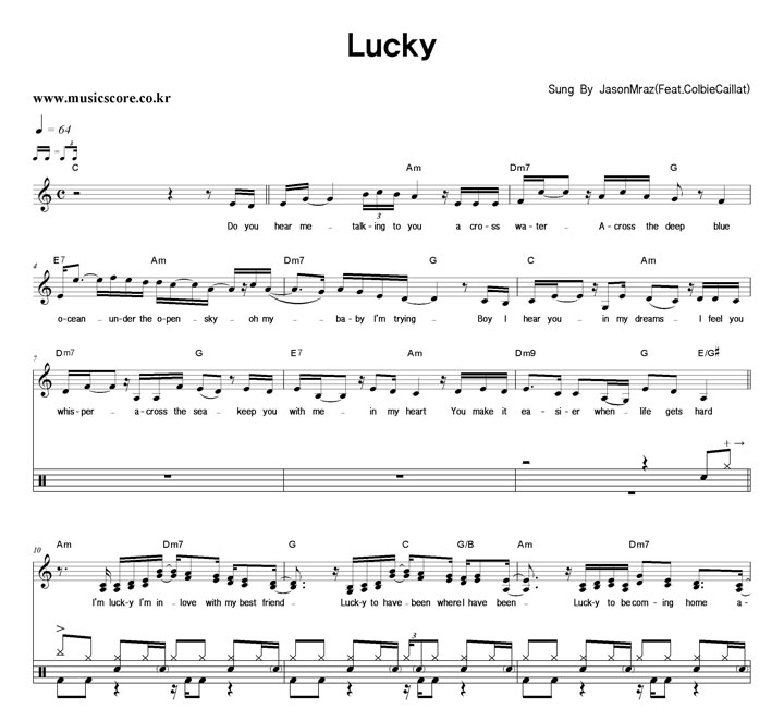 Jason Mraz Lucky (Feat.Colbie Caillat)  巳 Ǻ