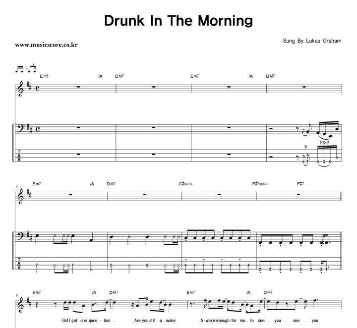 Lukas Graham Drunk In The Morning  ̽ Ÿ Ǻ
