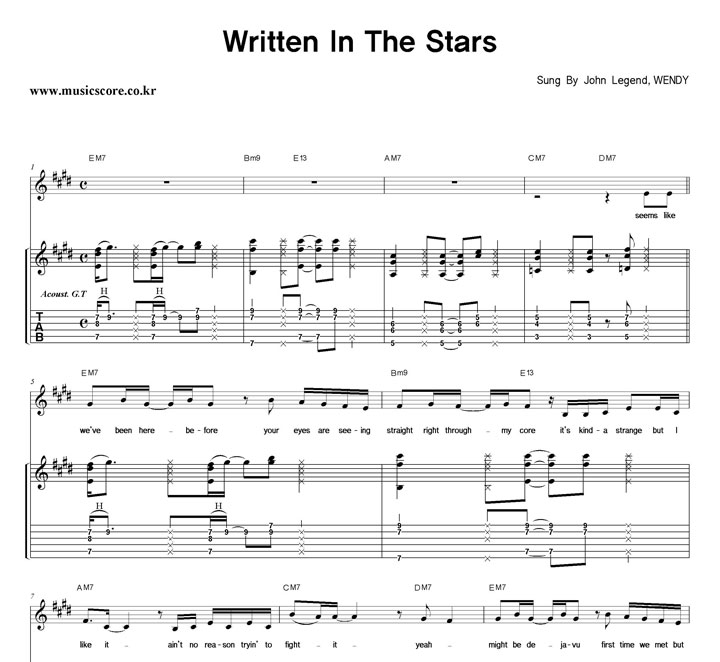 John Legend,WENDY Written In The Stars Ÿ Ÿ Ǻ