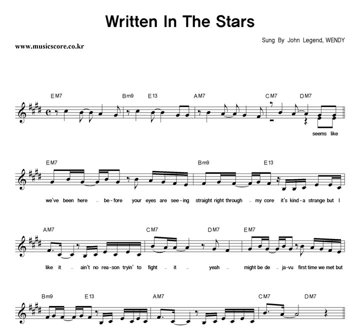 John Legend,WENDY Written In The Stars Ǻ