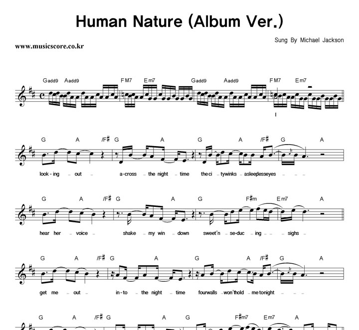 Michael Jackson Human Nature (Album Ver.) Ǻ