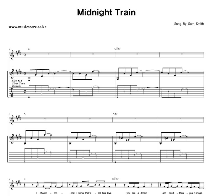 Sam Smith Midnight Train  Ÿ Ÿ Ǻ