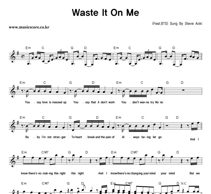 SteveAoki Waste It On Me (Feat.BTS) Ǻ