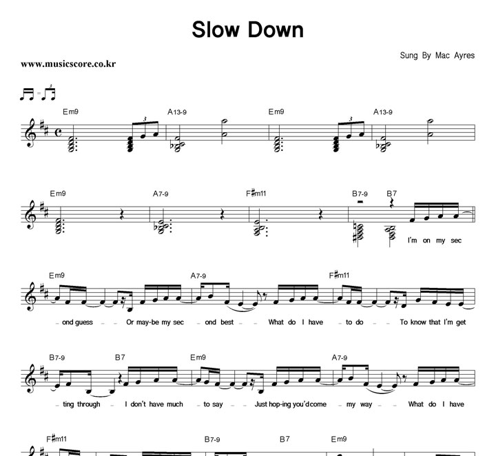 Mac Ayres Slow Down Ǻ