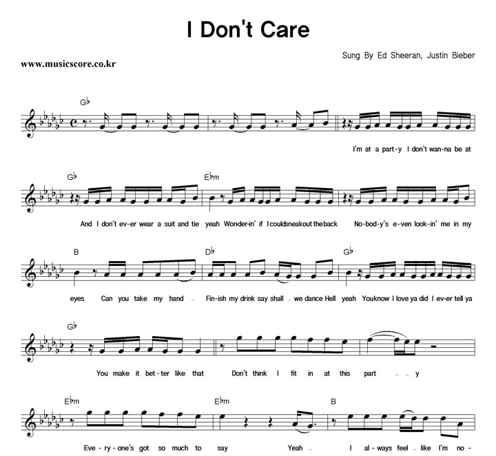 EdSheeran,JustinBieber I Don't Care Ǻ