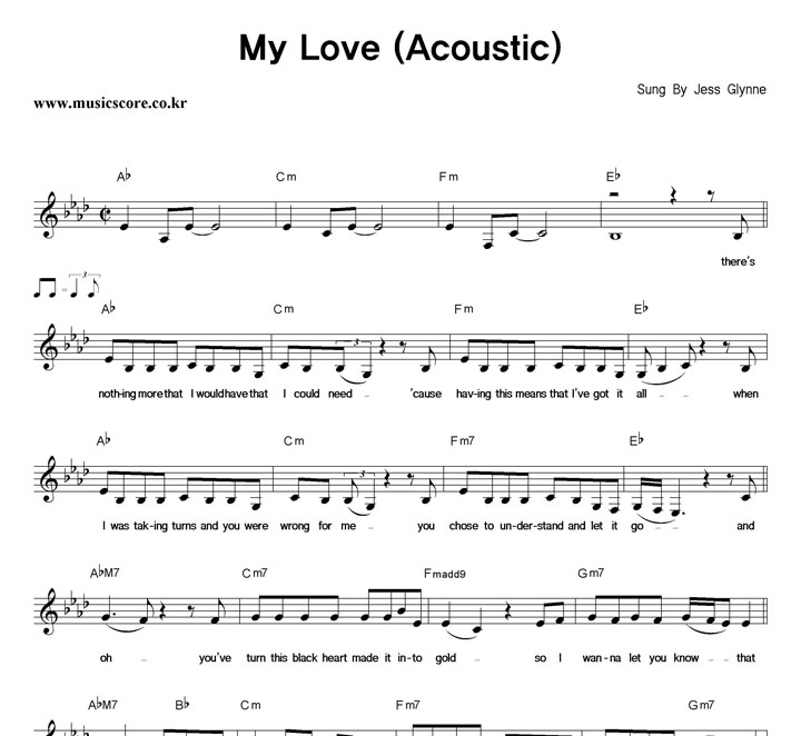 Jess Glynne My Love (Acoustic) Ǻ