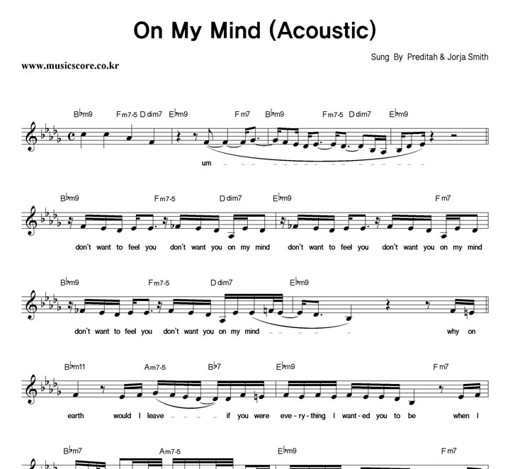 Preditah & Jorja Smith On My Mind (Acoustic) Ǻ