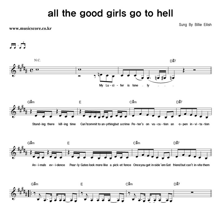 Billie Eilish All The Good Girls Go To Hell Ǻ