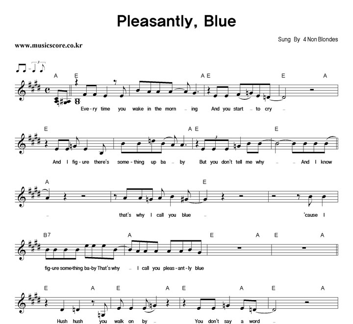 4 Non Blondes Pleasantly,Blue Ǻ