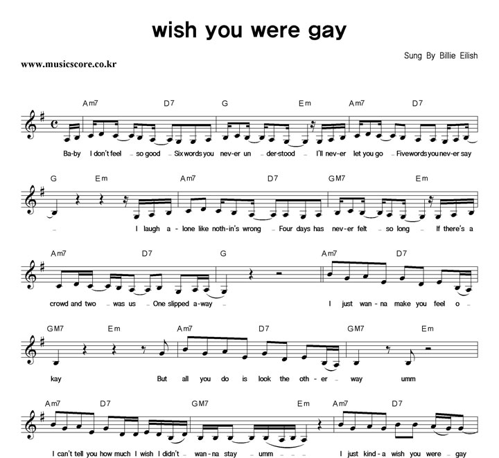 Billie Eilish Wish You Were Gay Ǻ