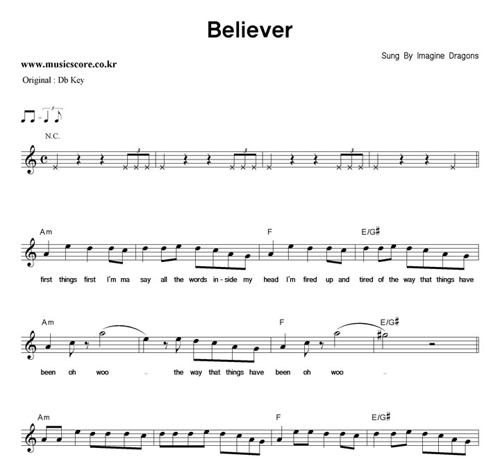 Imagine Dragons Believer  CŰ Ǻ