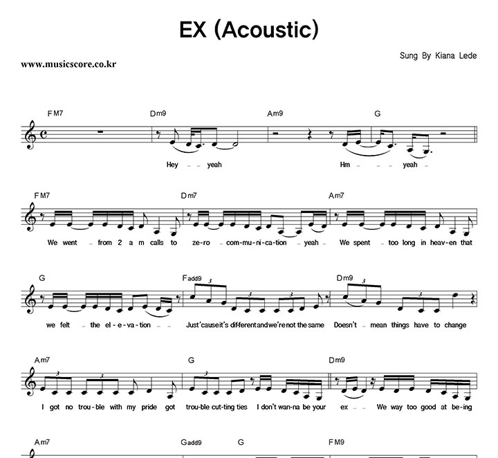 Kiana Lede EX (Acoustic) Ǻ