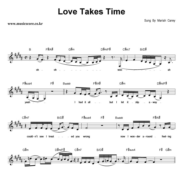 Mariah Carey Love Takes Time Ǻ