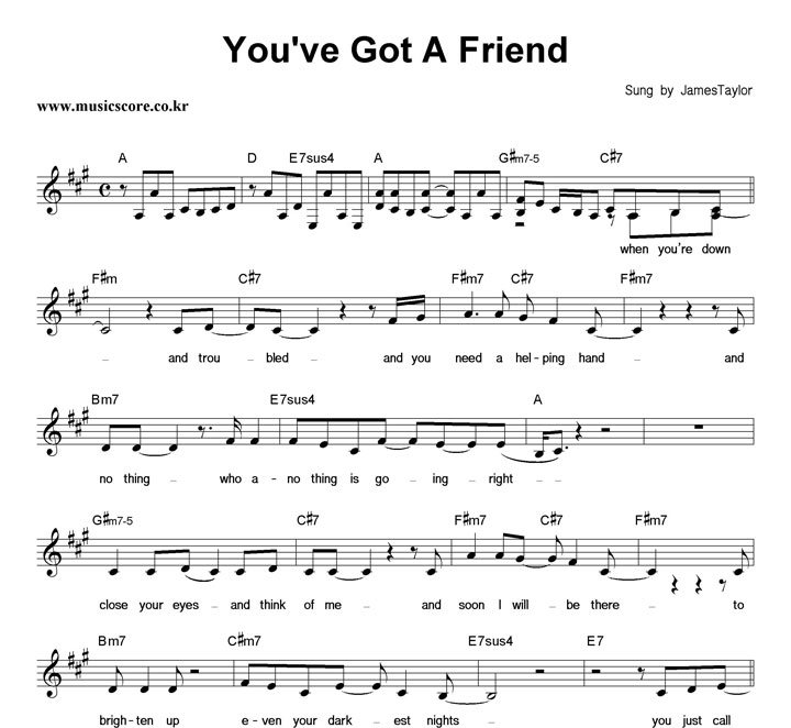 James Taylor You've Got A Friend Ǻ