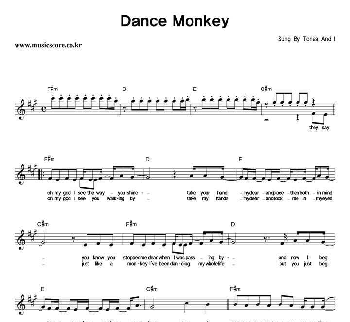 Tones And I Dance Monkey Ǻ