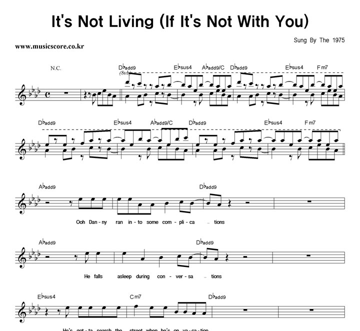 The 1975 It's Not Living (If It's Not With You) Ǻ