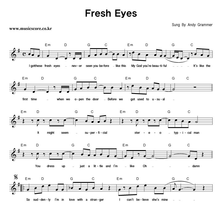 Andy Grammer Fresh Eyes Ǻ
