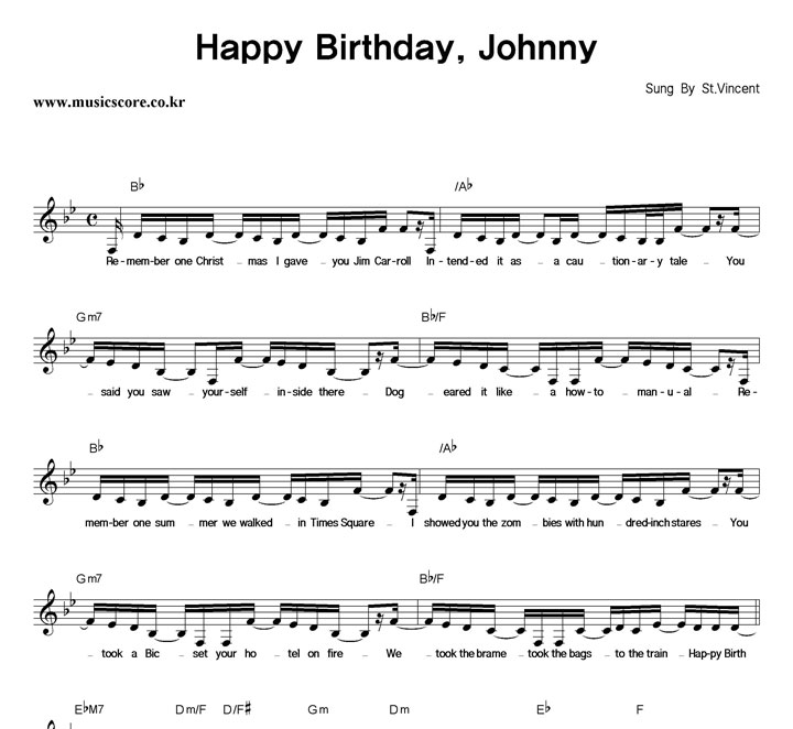 St.Vincent Happy Birthday,Johnny Ǻ