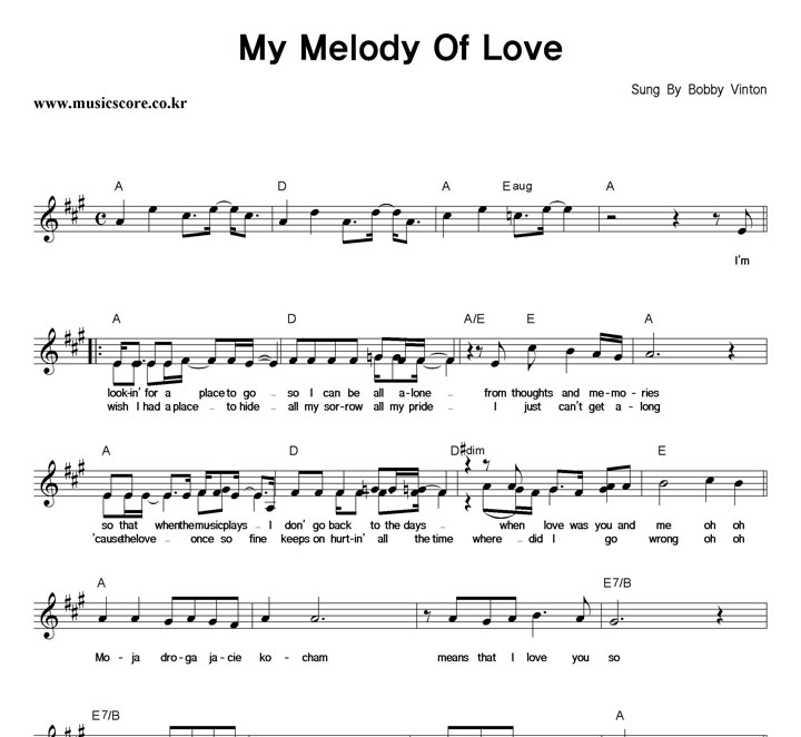 Bobby Vinton My Melody Of Love Ǻ