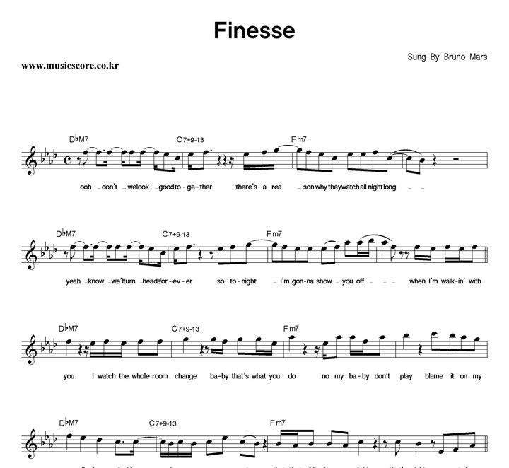 Bruno Mars Finesse Ǻ