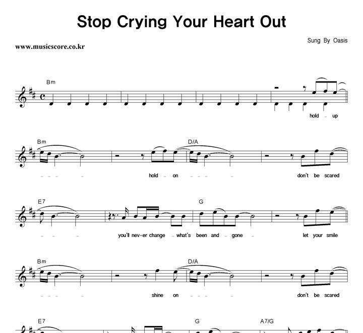 Oasis Stop Crying Your Heart Out Ǻ