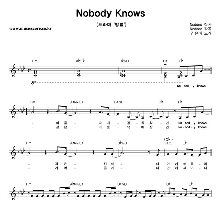  Nobody Knows Ǻ
