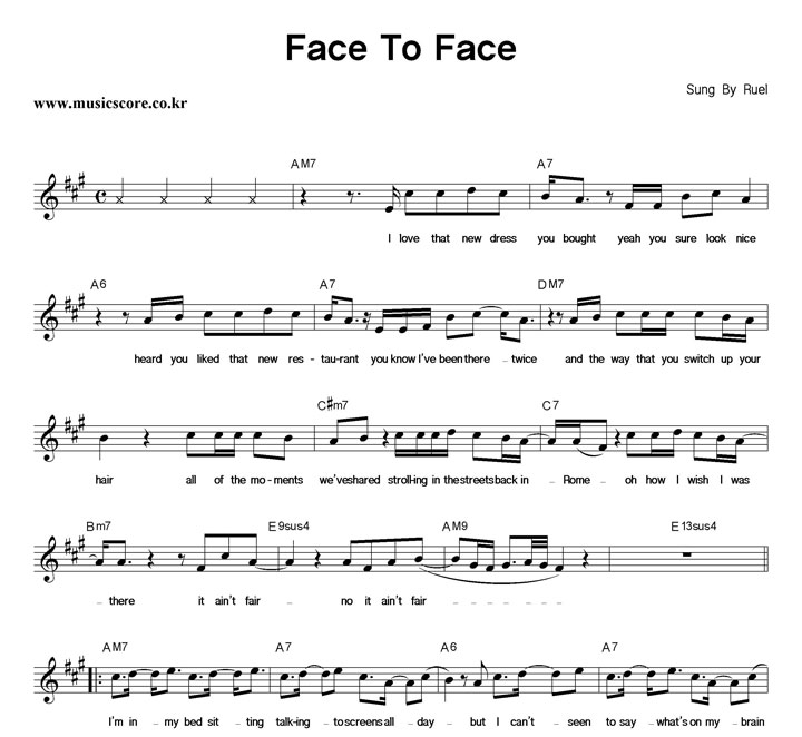 Ruel Face To Face Ǻ