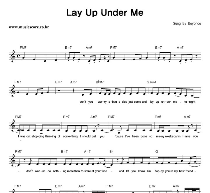 Beyonce Lay Up Under Me Ǻ