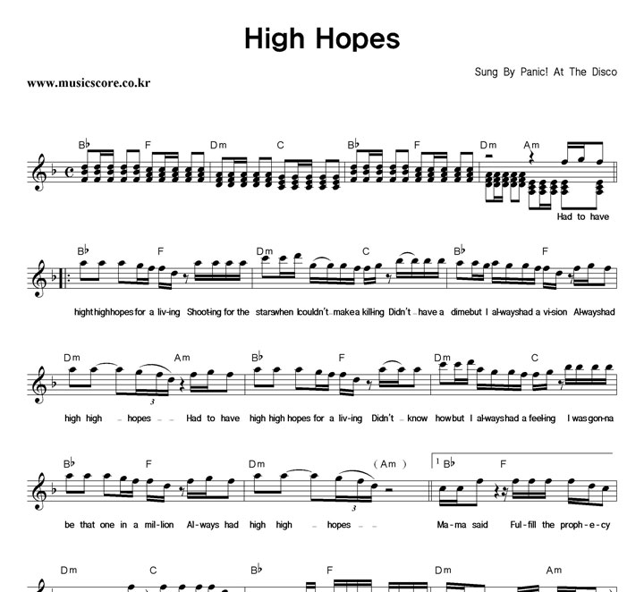 Panic! At The Disco High Hopes Ǻ