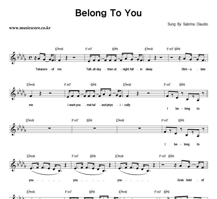 Sabrina Claudio Belong To You Ǻ