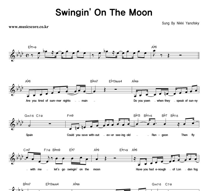 Nikki Yanofsky Swingin' On The Moon Ǻ