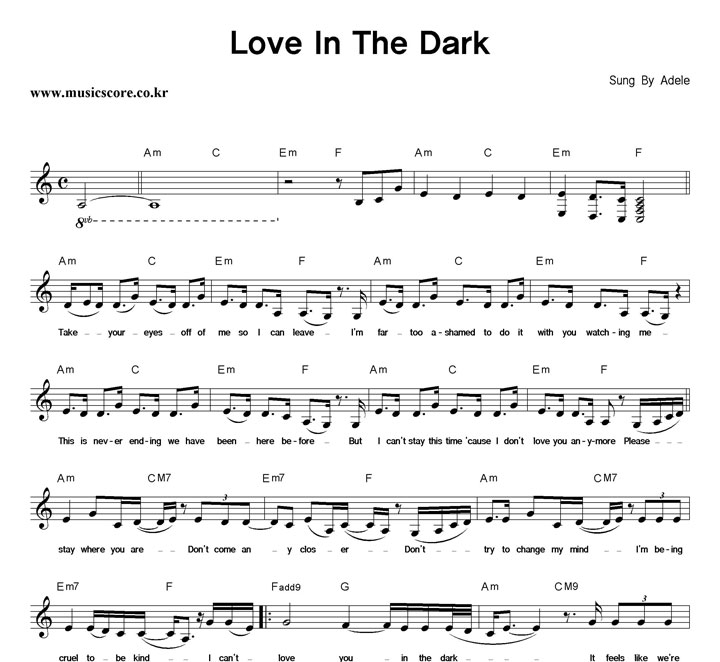 Adele Love In The Dark Ǻ