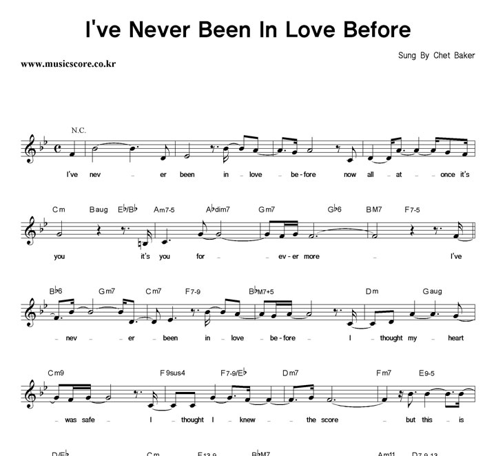Chet Baker I've Never Been In Love Before Ǻ