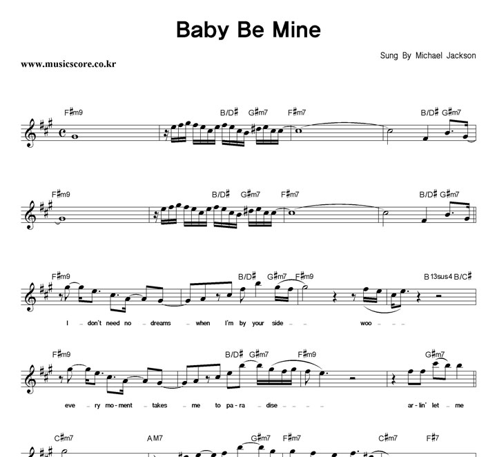 Michael Jackson Baby Be Mine Ǻ