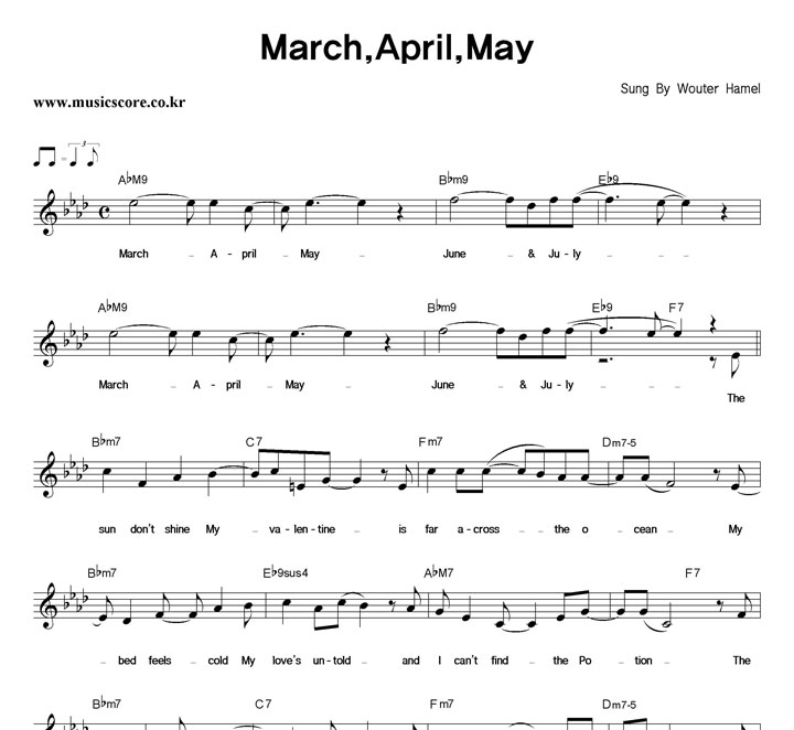 Wouter Hamel March,April,May Ǻ