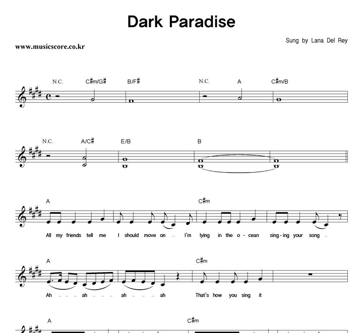 Lana Del Rey Dark Paradise Ǻ