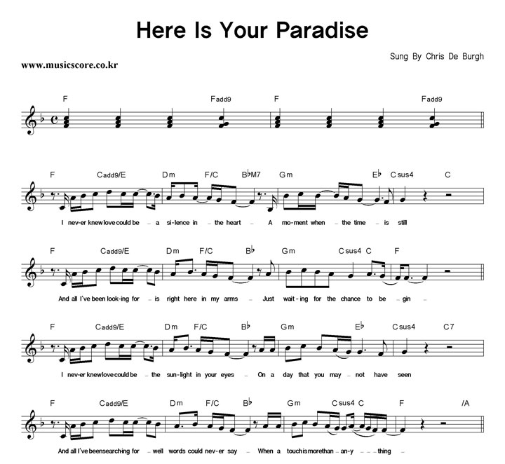 Chris De Burgh Here Is Your Paradise Ǻ