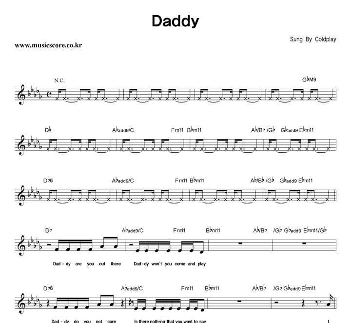 Coldplay Daddy Ǻ