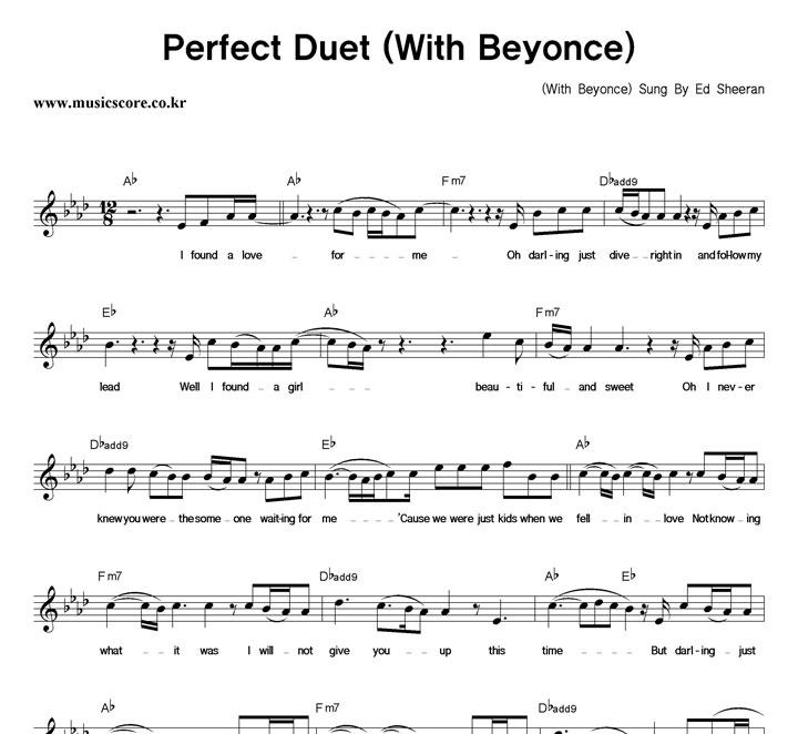 Ed Sheeran Perfect Duet (With Beyonce) Ǻ