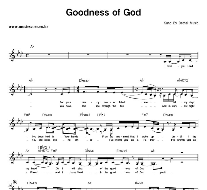 Bethel Music Goodness Of God Ǻ