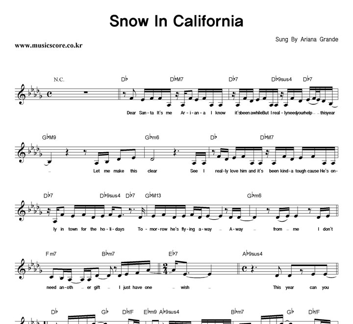 Ariana Grande Snow In California Ǻ