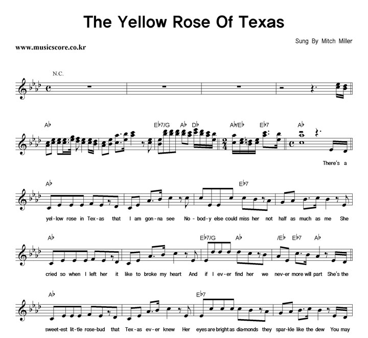 Mitch Miller The Yellow Rose Of Texas Ǻ
