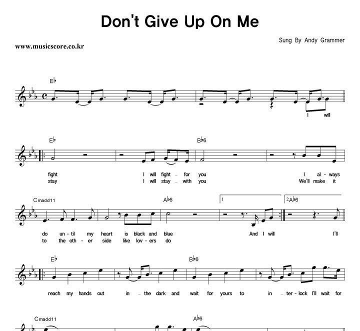 Andy Grammer Don't Give Up On Me Ǻ