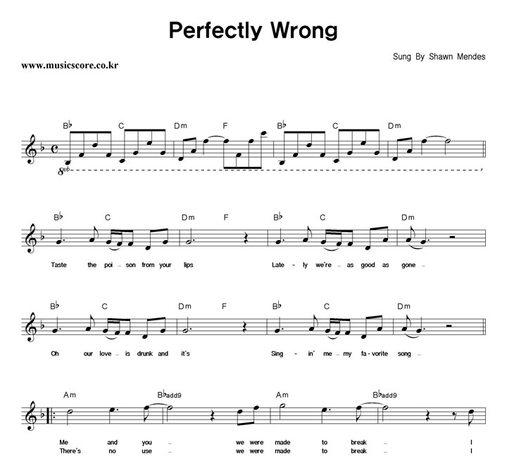 Shawn Mendes Perfectly Wrong Ǻ